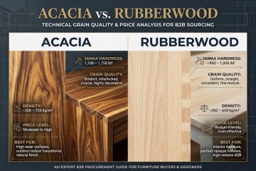 Acacia vs. Rubberwood: Technical Grain Quality and Price Analysis for B2B Sourcing